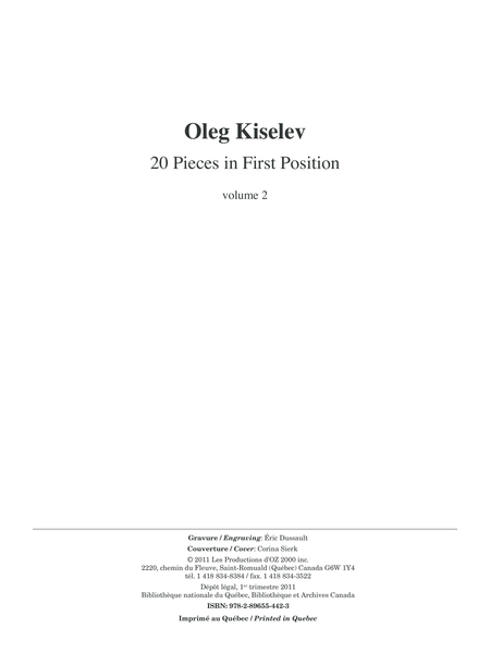 20 Pieces in the First Position, vol. 2