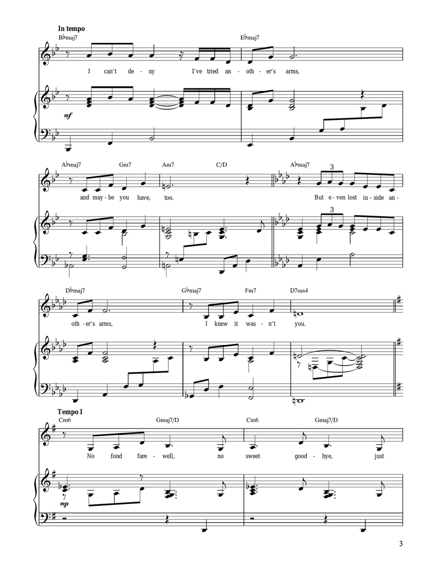 The Same Hello, The Same Goodbye Piano, Vocal, Guitar scores gallery preview page 3