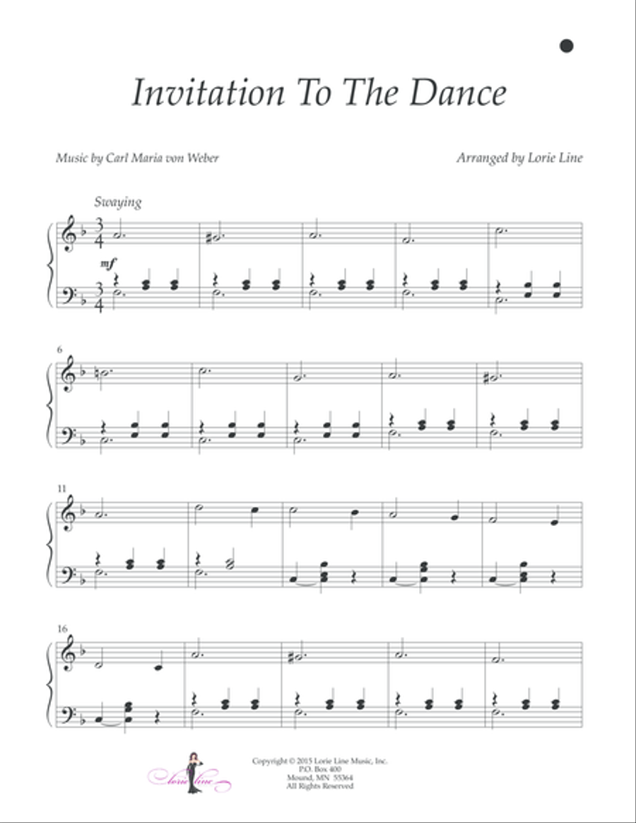 Invitation To The Dance - EASY! Piano Solo scores gallery preview page 1