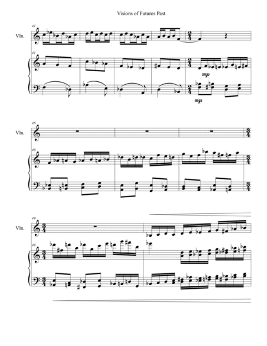 Visions of Futures Past Visions of Futures Past Violin Solo scores gallery preview page 4