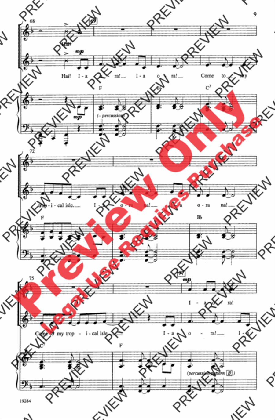Ia Ora! (Tahitian for Hello) 2-Part scores gallery preview page 9