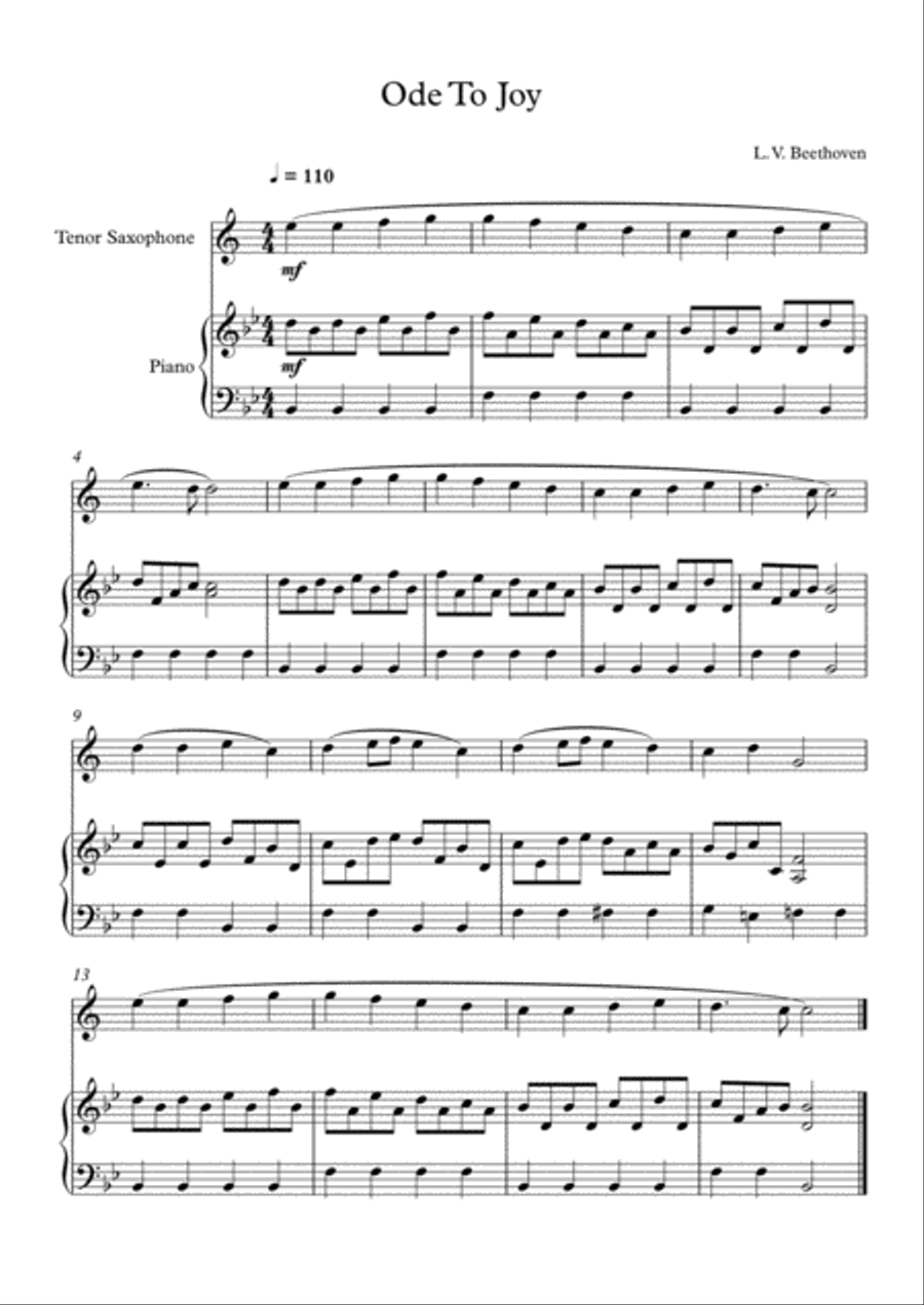 10 Wedding Songs For Tenor Saxophone & Piano Tenor Saxophone scores gallery preview page 2