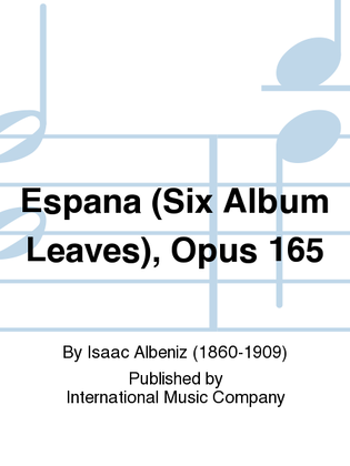 Book cover for Espana (Six Album Leaves), Opus 165