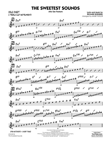 The Sweetest Sounds (Alto Sax Feature) - C Solo Sheet