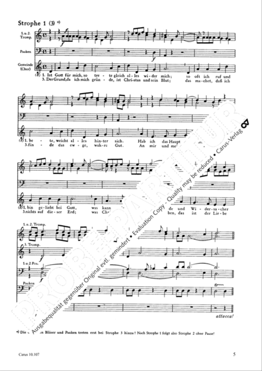 Ist Gott fur mich 4-Part scores gallery preview page 6