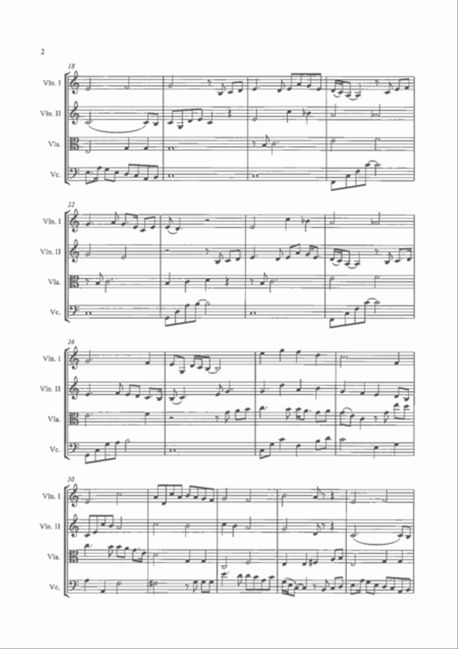 Danny Boy (Londonderry Air) String Quartet scores gallery preview page 3