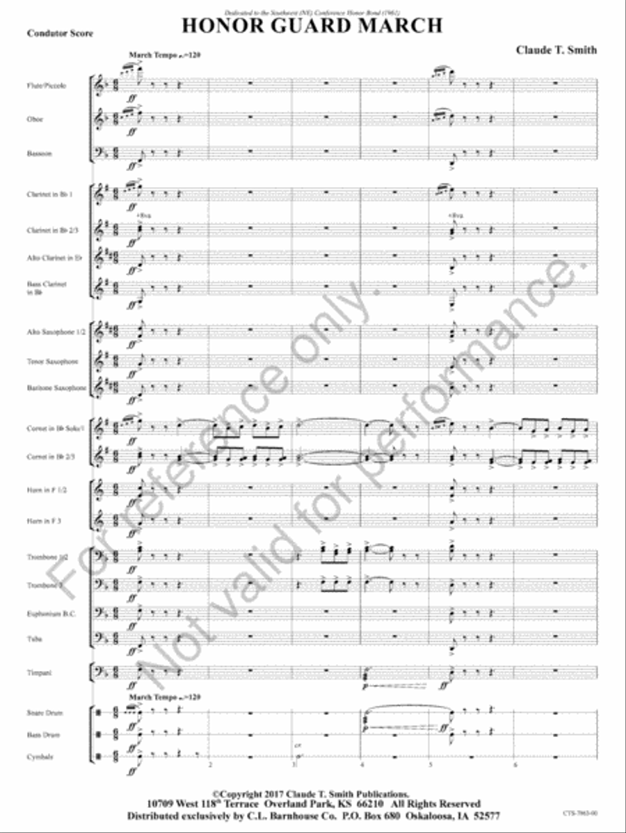 Honor Guard March Honor Guard March Concert Band scores gallery preview page 4