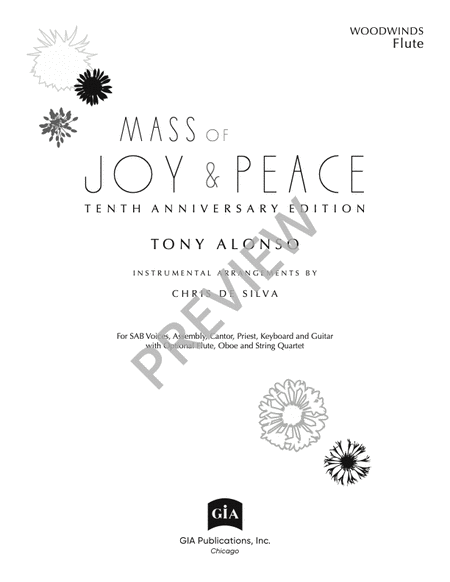 Mass of Joy and Peace, Tenth Anniversary edition - Woodwind edition