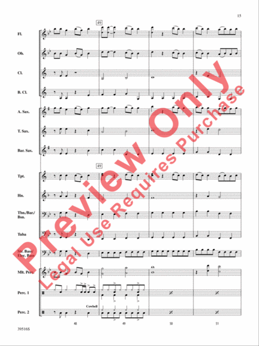 Like Money Concert Band scores gallery preview page 16