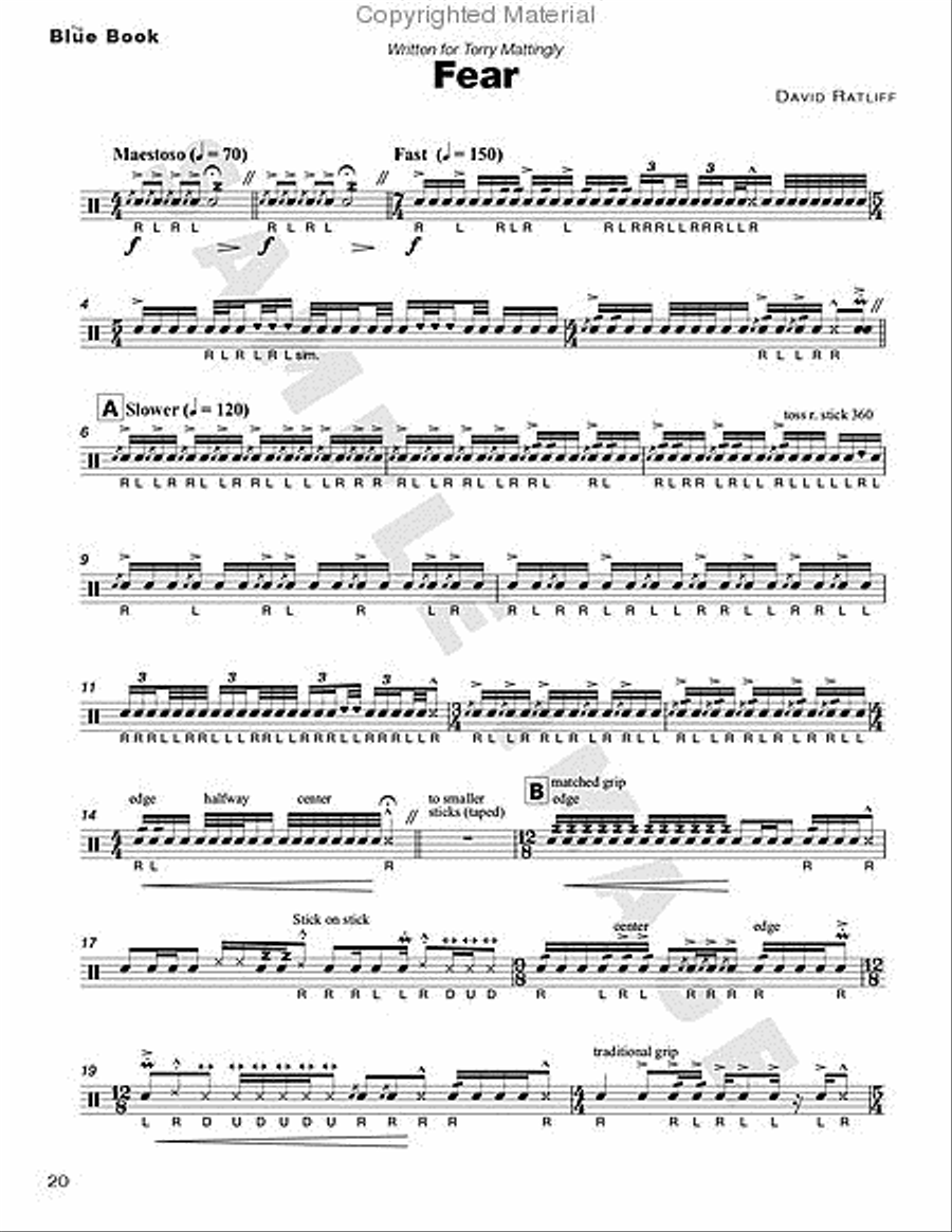 Blue Book, The Percussion scores gallery preview page 18