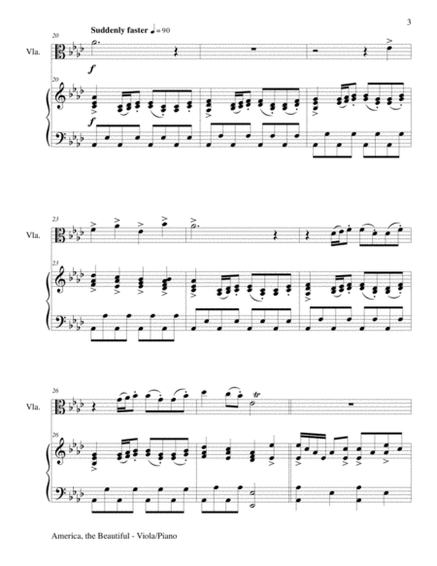 CELEBRATE AMERICA (A suite of 3 great patriotic songs for Viola & Piano with Score/Parts) image number null