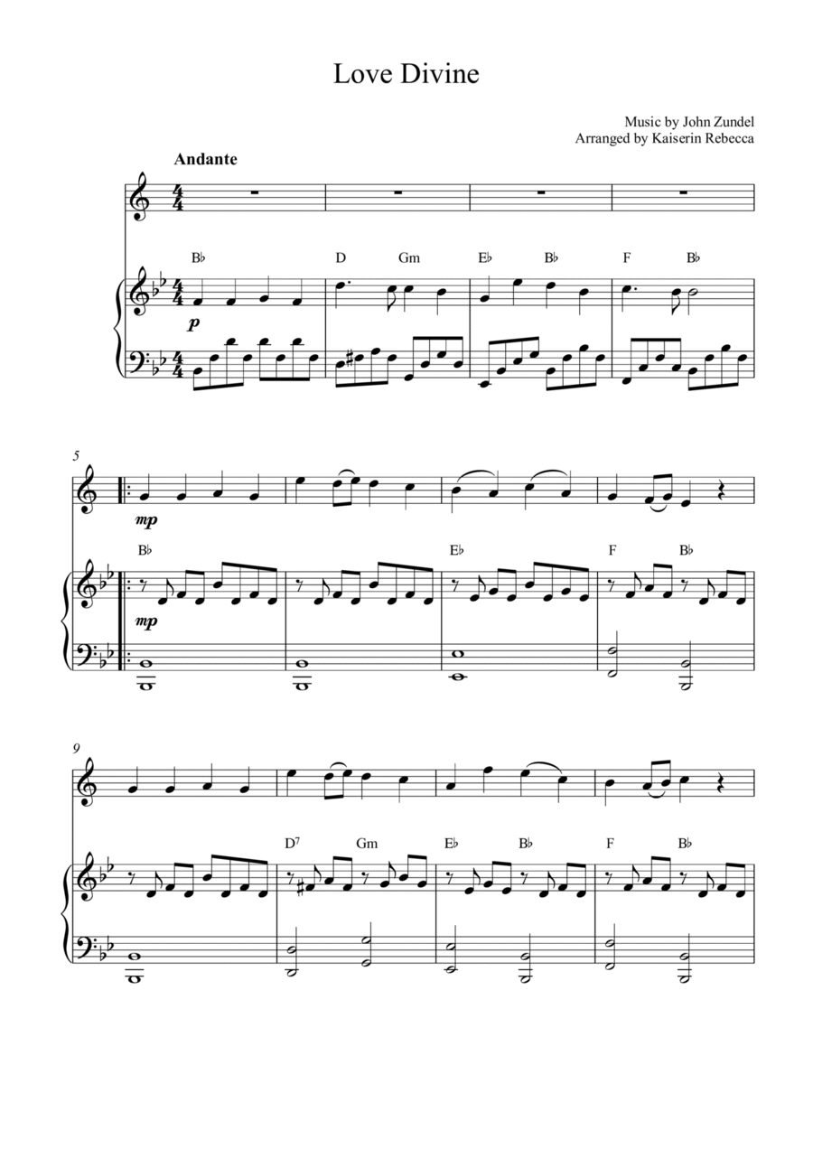 Love Divine Love Divine B-Flat Trumpet scores gallery preview page 1