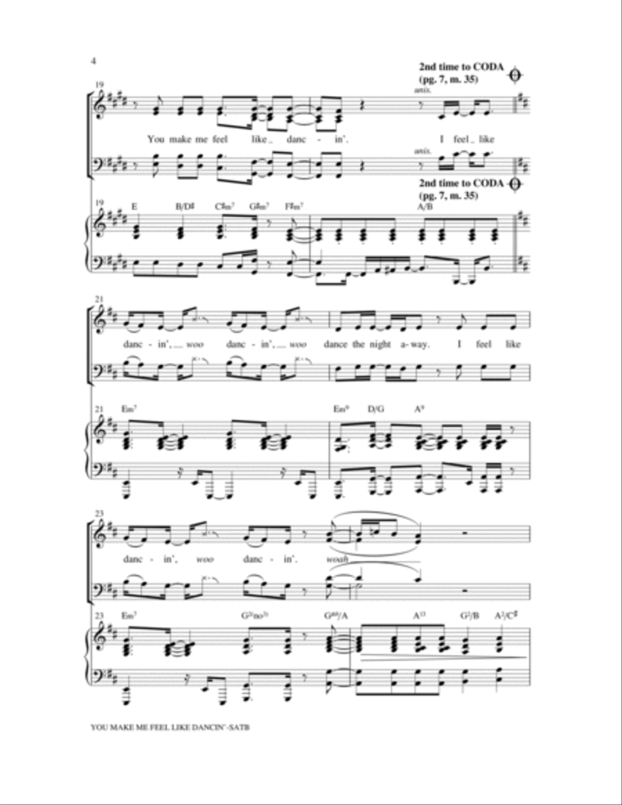 You Make Me Feel Like Dancing 4-Part scores gallery preview page 4