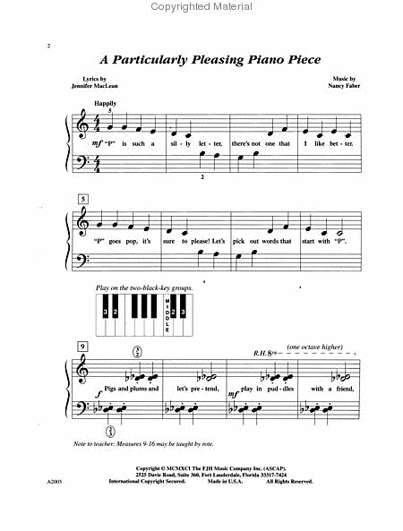 A Particularly Pleasing Piano Piece