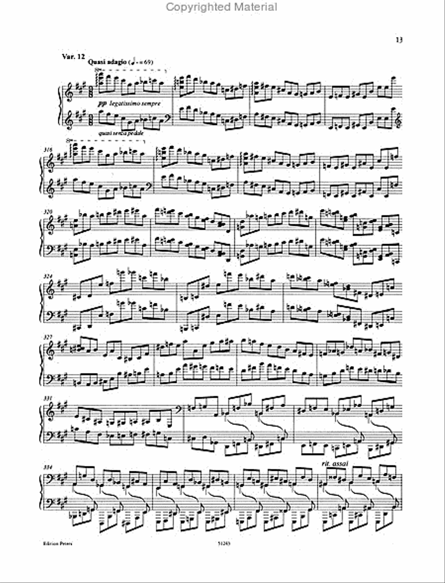 Variations on a Theme of Paganini for Piano