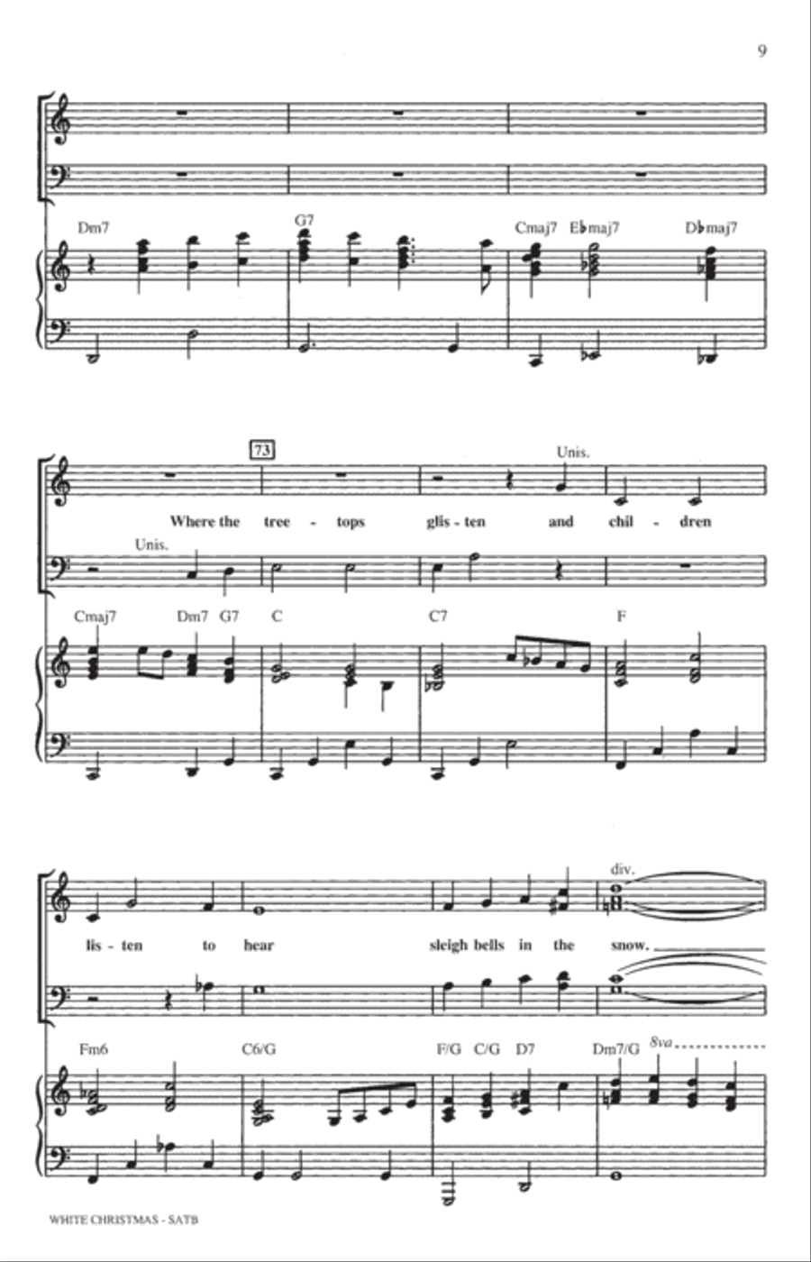 White Christmas (from Holiday Inn) (arr. Mac Huff) 4-Part scores gallery preview page 8