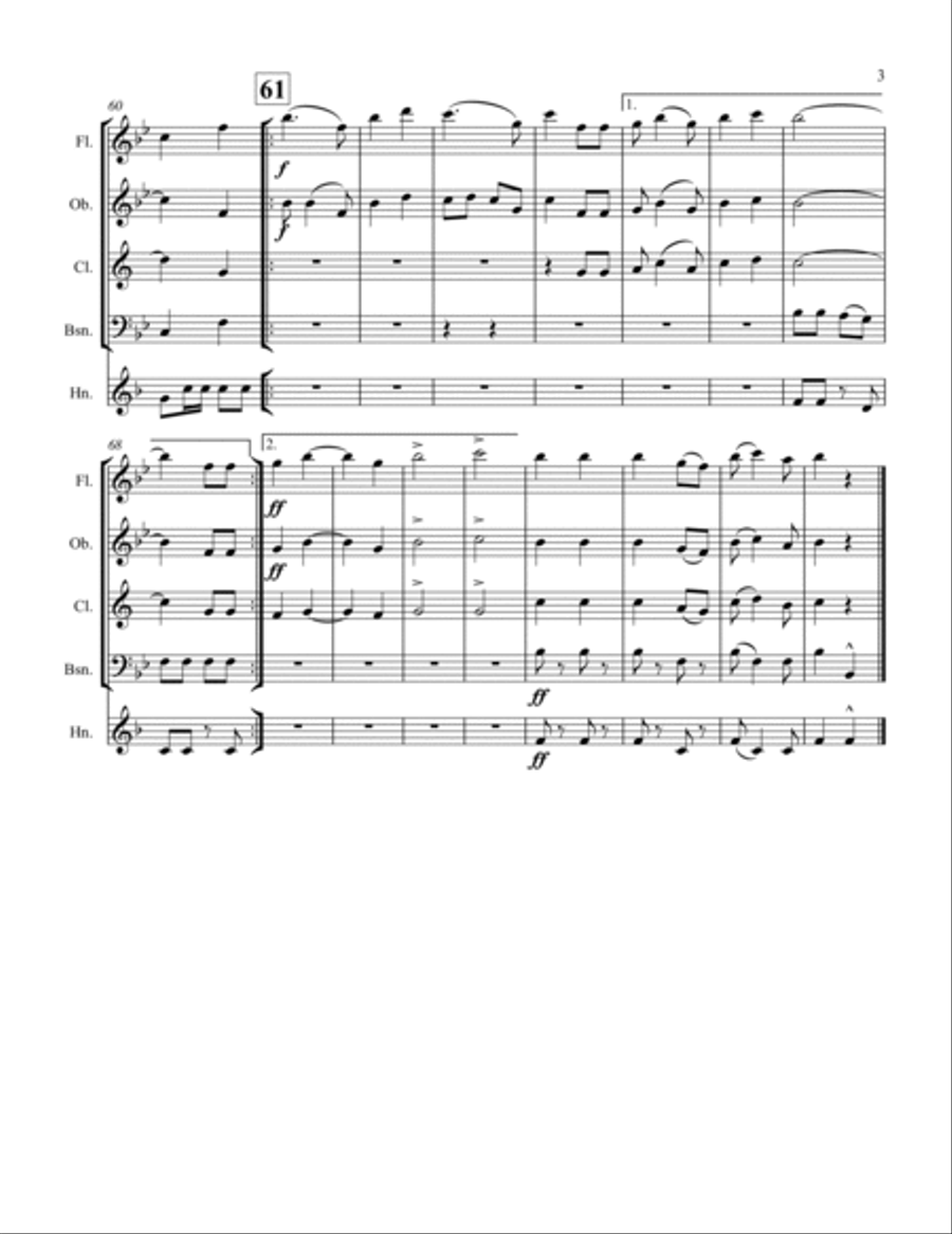 You're A Grand Old Flag Woodwind Quintet scores gallery preview page 3