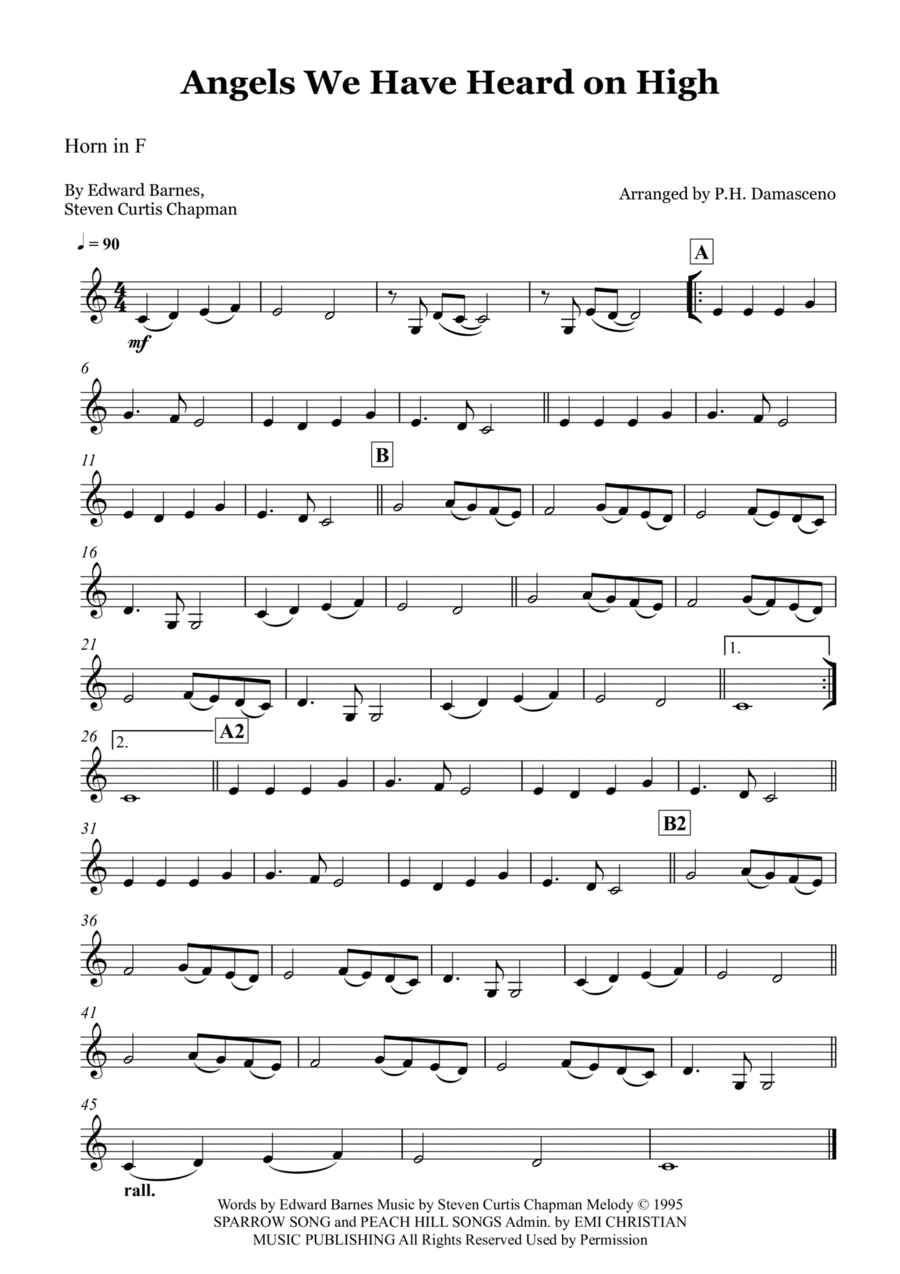 Angels We Have Heard On High Horn Solo scores gallery preview page 1