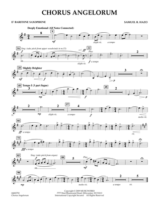 Chorus Angelorum - Eb Baritone Saxophone