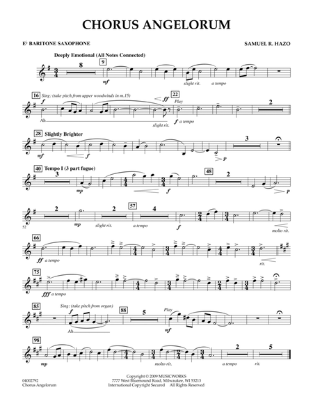Chorus Angelorum - Eb Baritone Saxophone