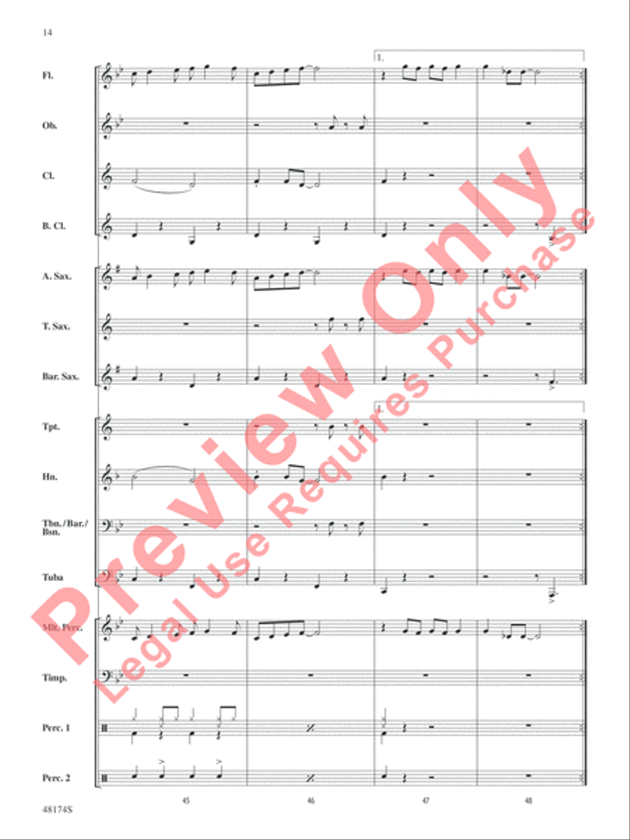 Swingin' Wonderland Concert Band scores gallery preview page 15