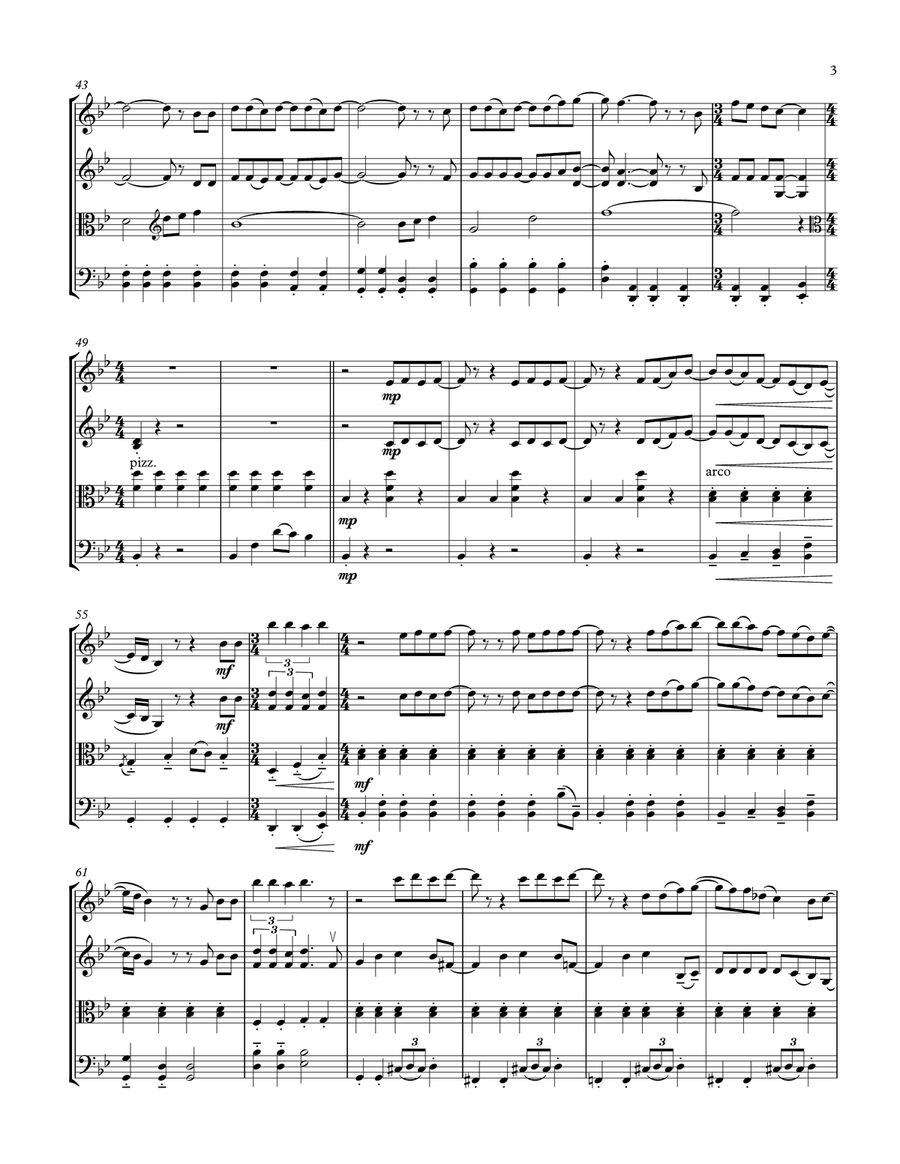 Nine In The Afternoon Nine In The Afternoon String Quartet scores gallery preview page 3