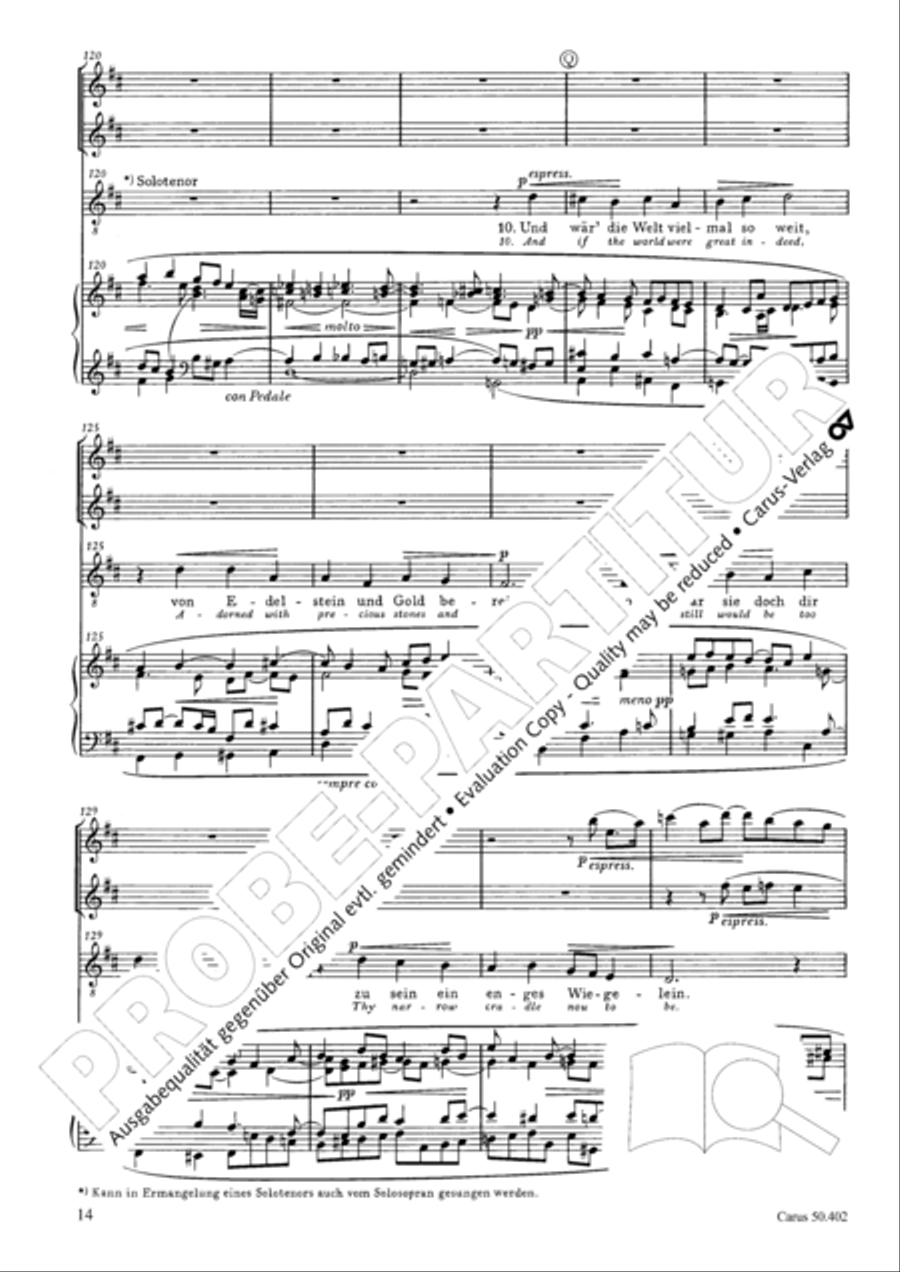 From heav'n above to earth I come (Vom Himmel hoch, da komm ich her) SSAA scores gallery preview page 17