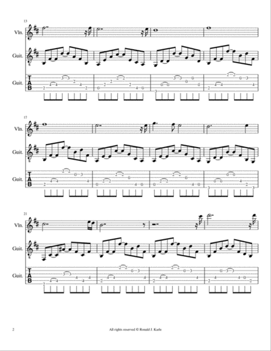 The Lost Wind Arrangement String Duet scores gallery preview page 2