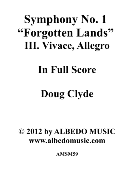 Symphony No.1 "Forgotten Lands", Movement III. Vivace, Allegro image number null