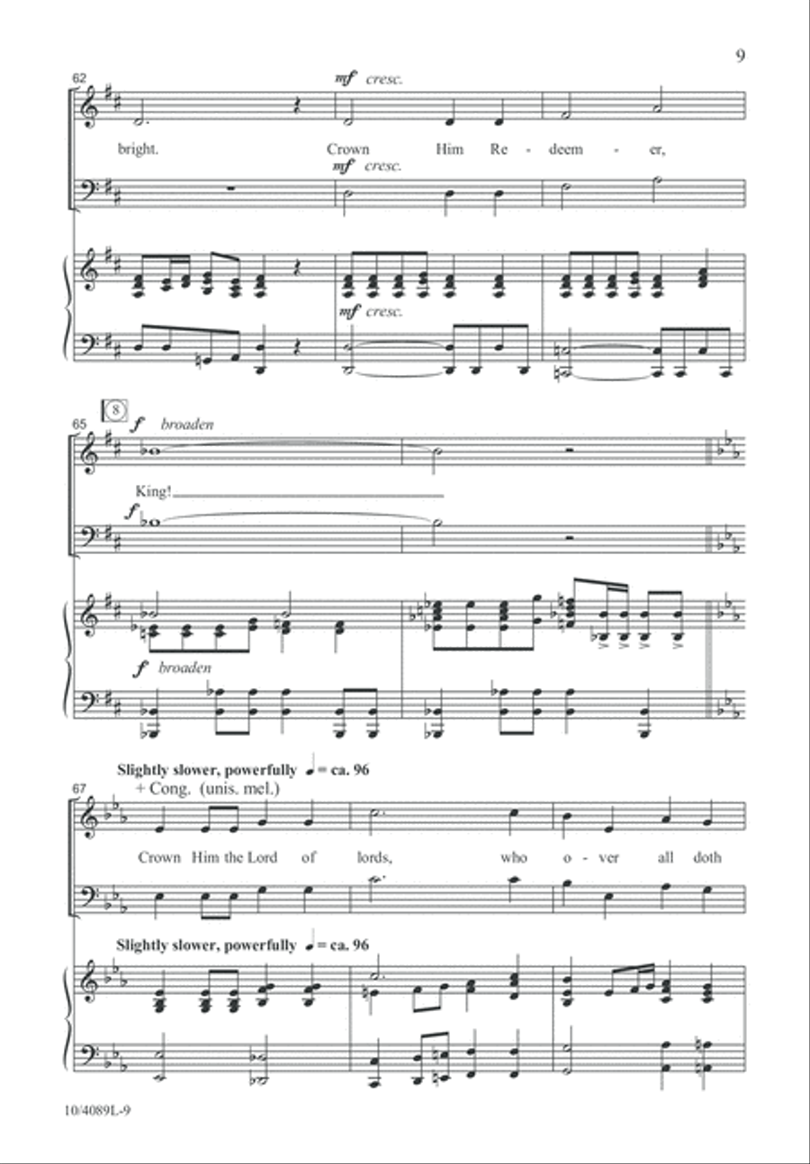 Crown Him Redeemer, King! 4-Part scores gallery preview page 10