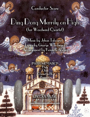 Book cover for Ding Dong Merrily on High (for Woodwind Quartet)