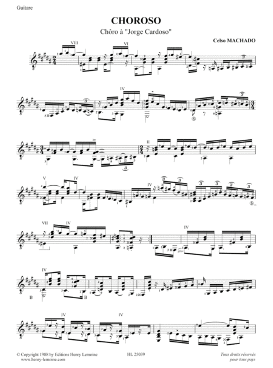Choroso Acoustic Guitar scores gallery preview page 2