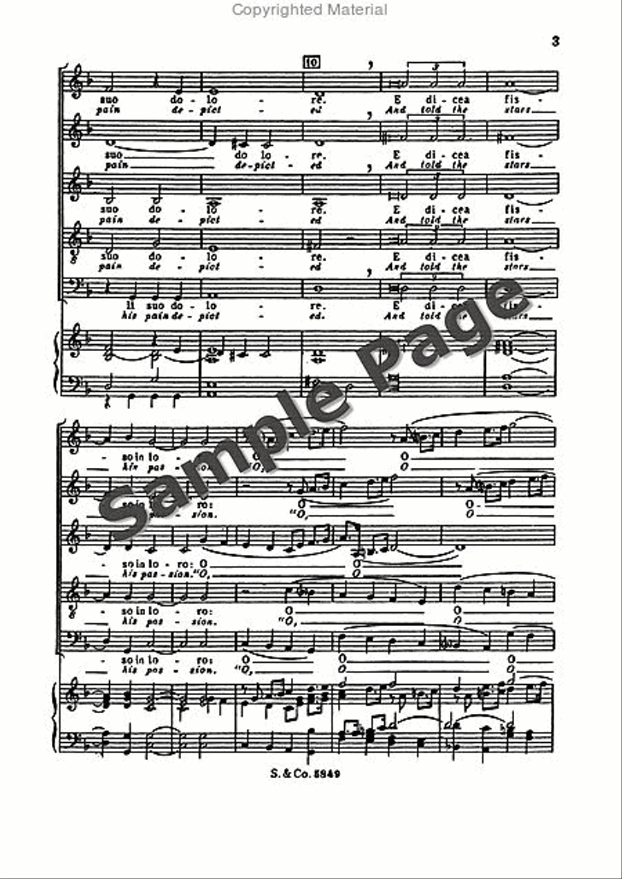Sfogava Con Le Stelle SSATB scores gallery preview page 4