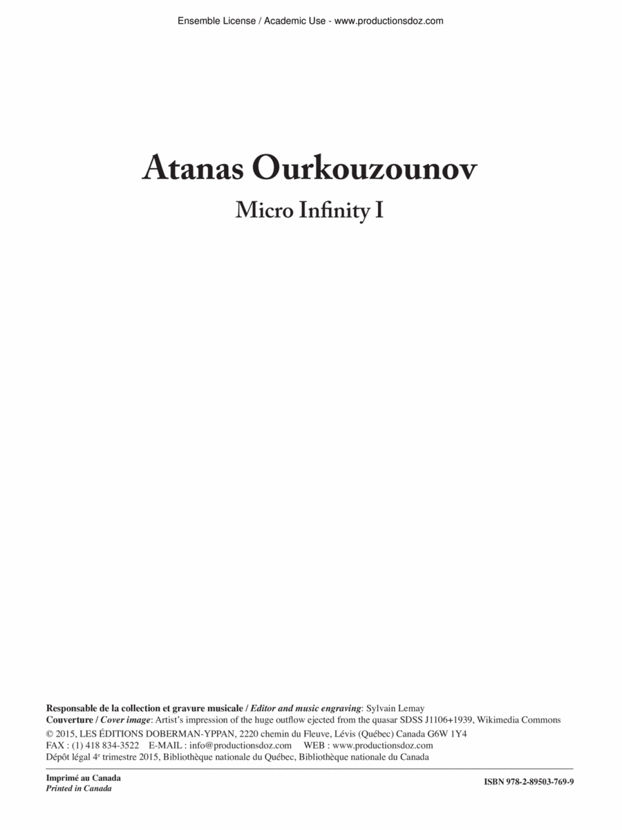 Micro Infinity I Micro Infinity I Violin Solo scores gallery preview page 1