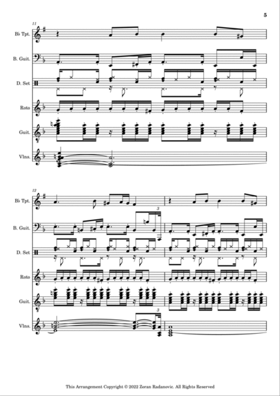 Đurđevdan - Djurdjevdan - Ederlezi - for band Violin scores gallery preview page 6