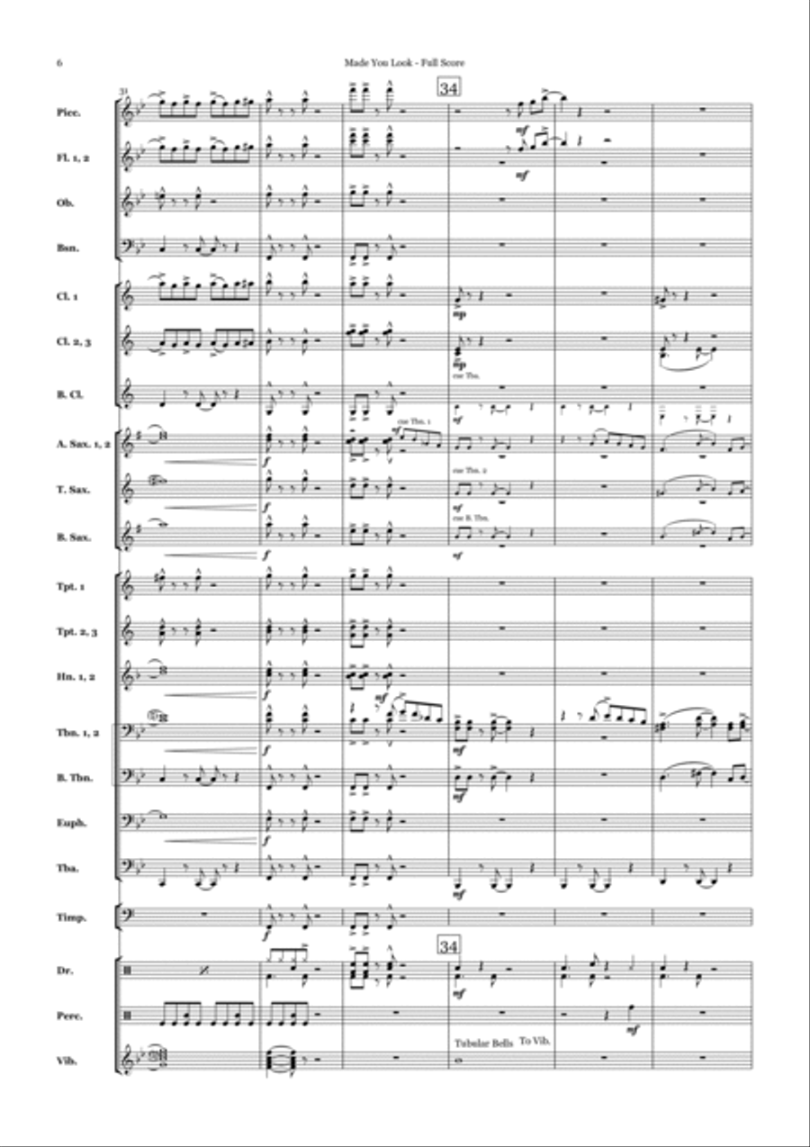 Made You Look Concert Band scores gallery preview page 6