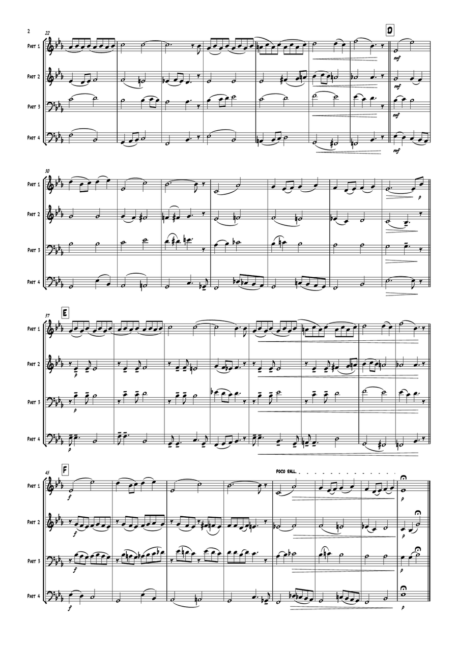 Over The Rainbow Over The Rainbow Brass Quartet scores gallery preview page 4