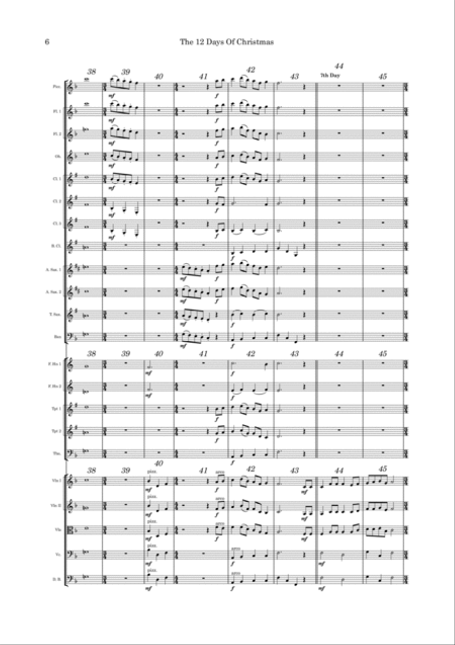 The 12 Days of Christmas Full Orchestra scores gallery preview page 6