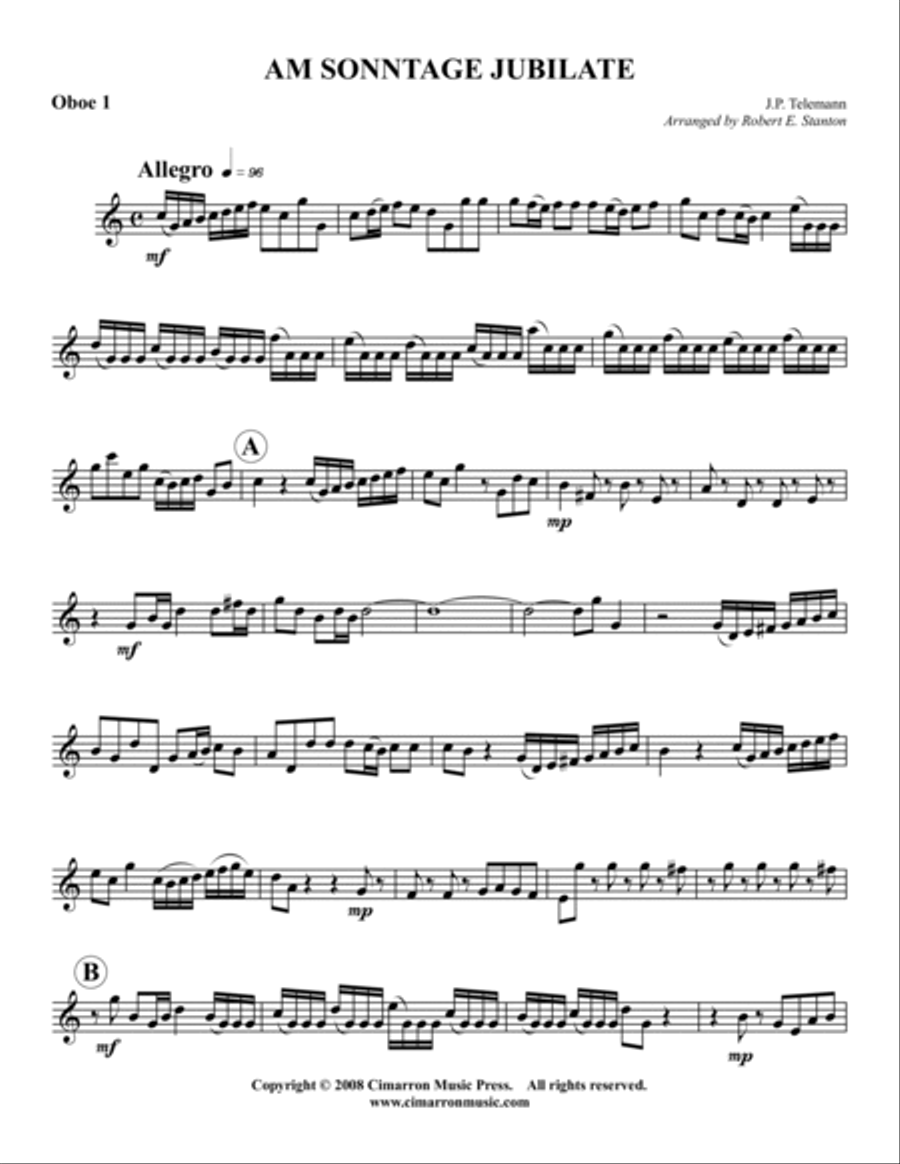 Am Sonntage Jubilate Woodwind Trio scores gallery preview page 4