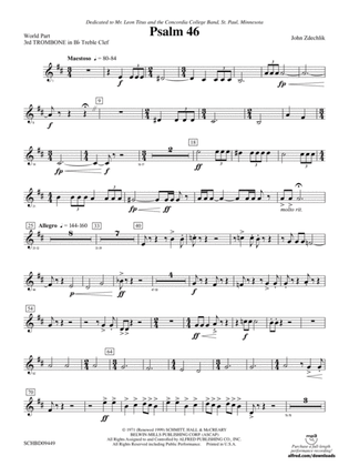 Psalm 46: (wp) 3rd B-flat Trombone T.C.