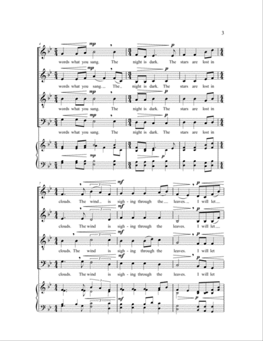 Speak to Me, My Love! Speak to Me, My Love! 4-Part scores gallery preview page 3