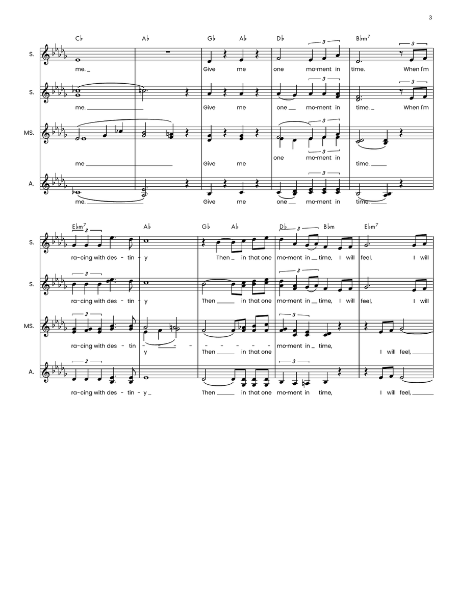 One Moment In Time One Moment In Time SSA scores gallery preview page 3
