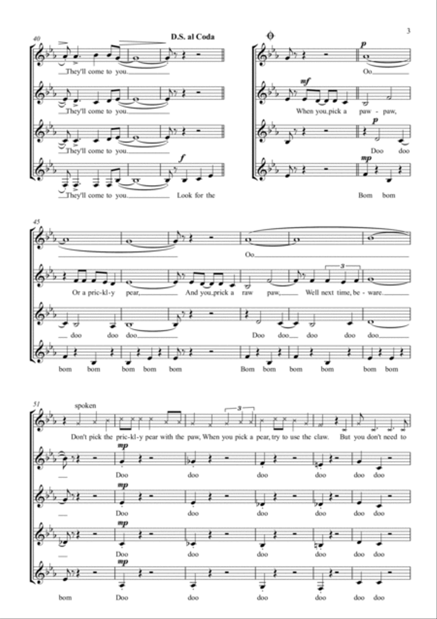 The Bare Necessities The Bare Necessities SSAA scores gallery preview page 3
