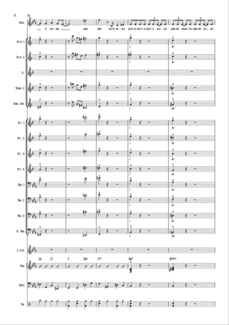 It's Oh So Quiet (und Jetzt Ist Es Still) Jazz Ensemble scores gallery preview page 5