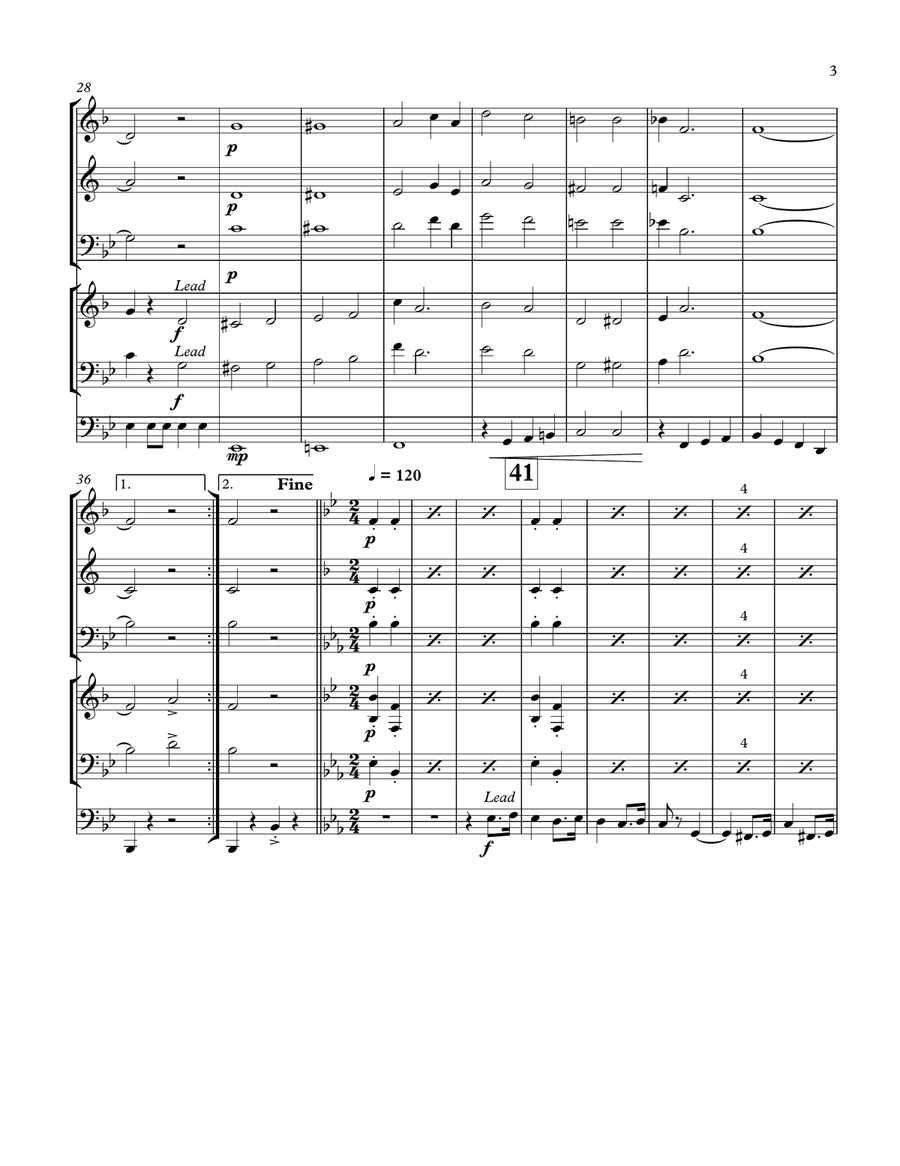 I Love You, California Brass Ensemble scores gallery preview page 4