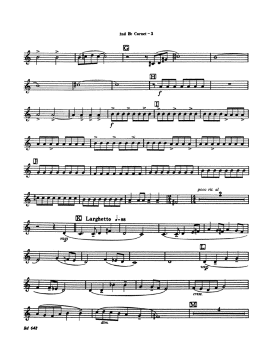 Overture Jubiloso: 2nd B-flat Cornet Concert Band scores gallery preview page 2
