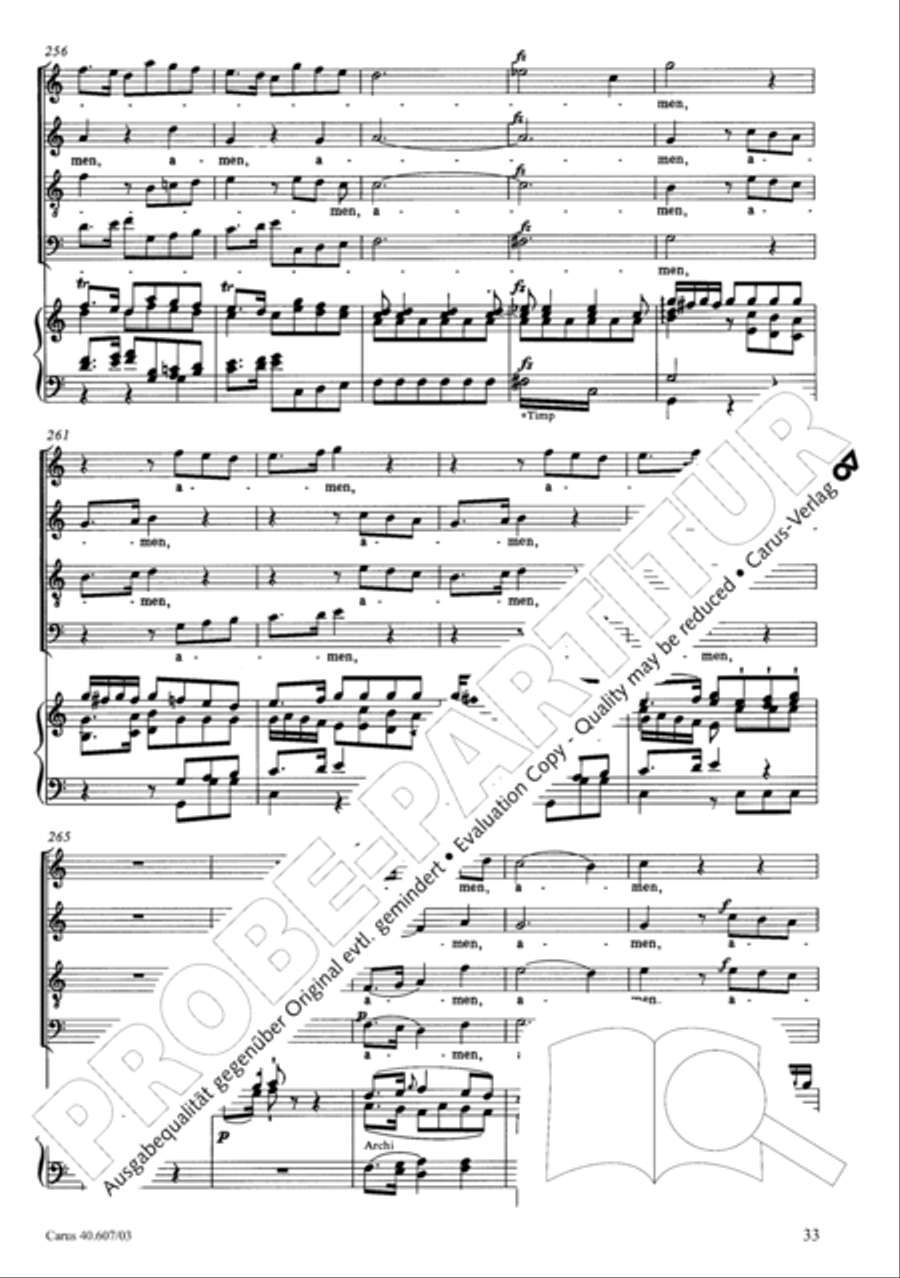 Mass in time of war (Missa in tempore belli) 4-Part scores gallery preview page 40