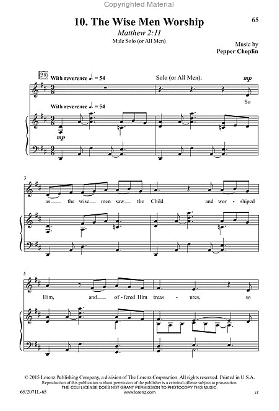 One Silent Night - SATB Score with Performance CD 4-Part scores gallery preview page 26