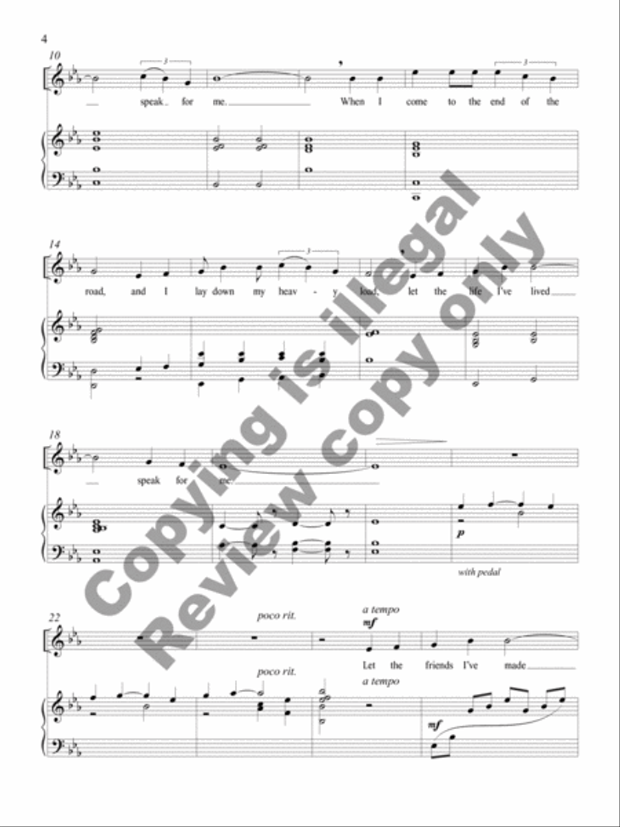 Let the Life I've Lived Speak for Me High Voice scores gallery preview page 4