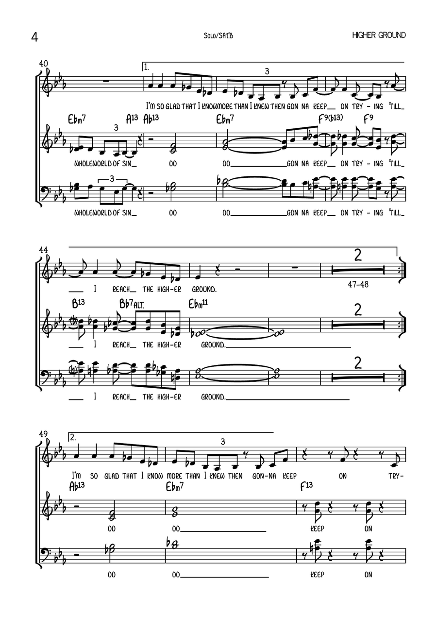Higher Ground 4-Part scores gallery preview page 4